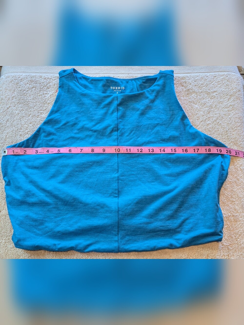 $10 Torrid Active Size 3/3X Teal Space Dye High Neck Longline Sports Bra - Picture 5 of 5